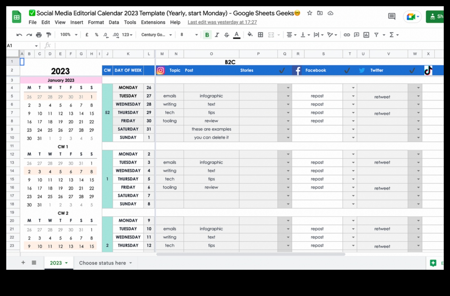 what is an editorial calendar