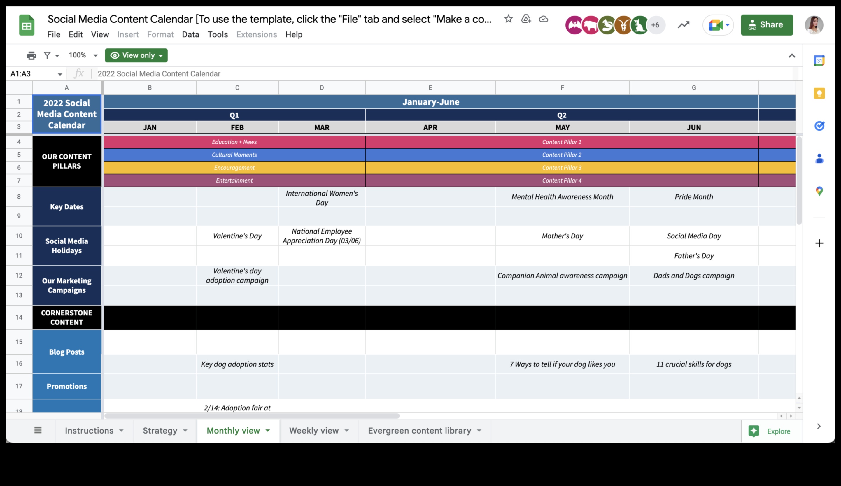 what is an editorial calendar