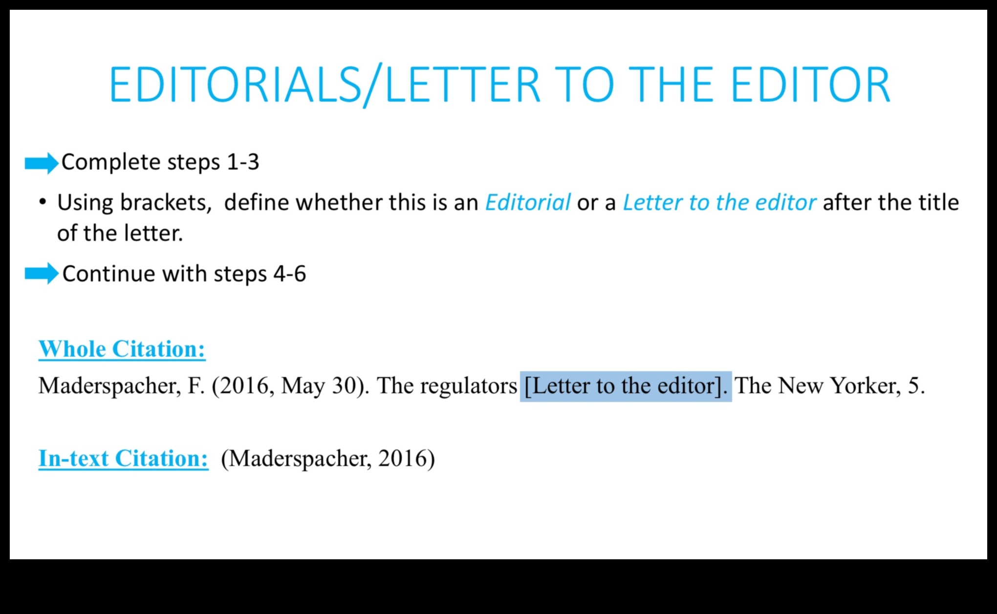 how to cite an editorial in apa